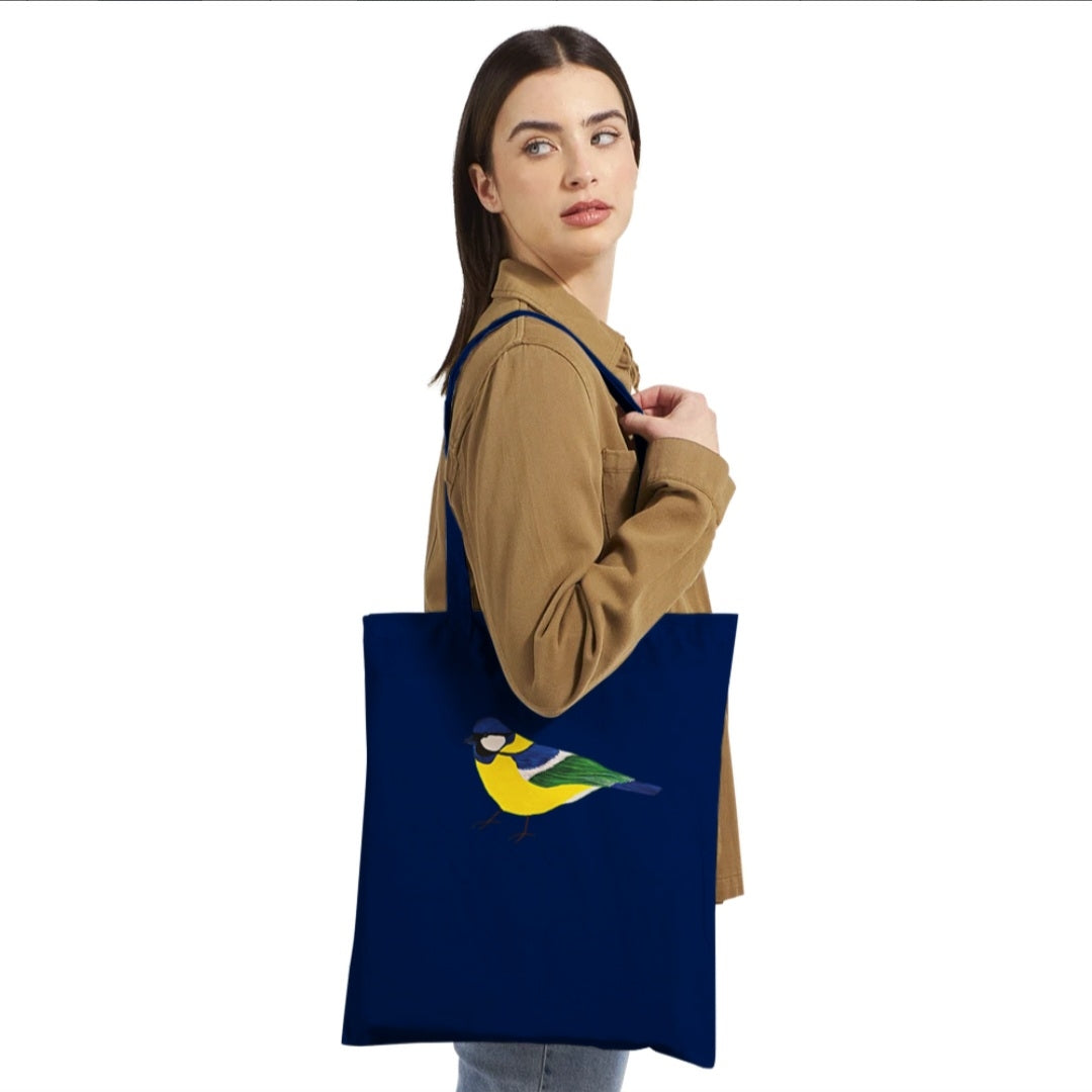 Blue Tit Bird Classic 100 % Cotton Canvas Tote Bag