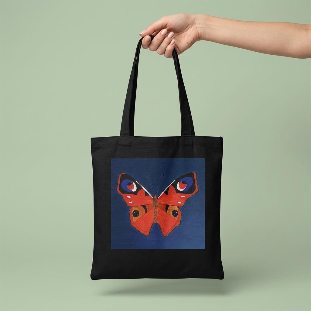 Butterfly 100% Cotton Canvas Tote Bag
